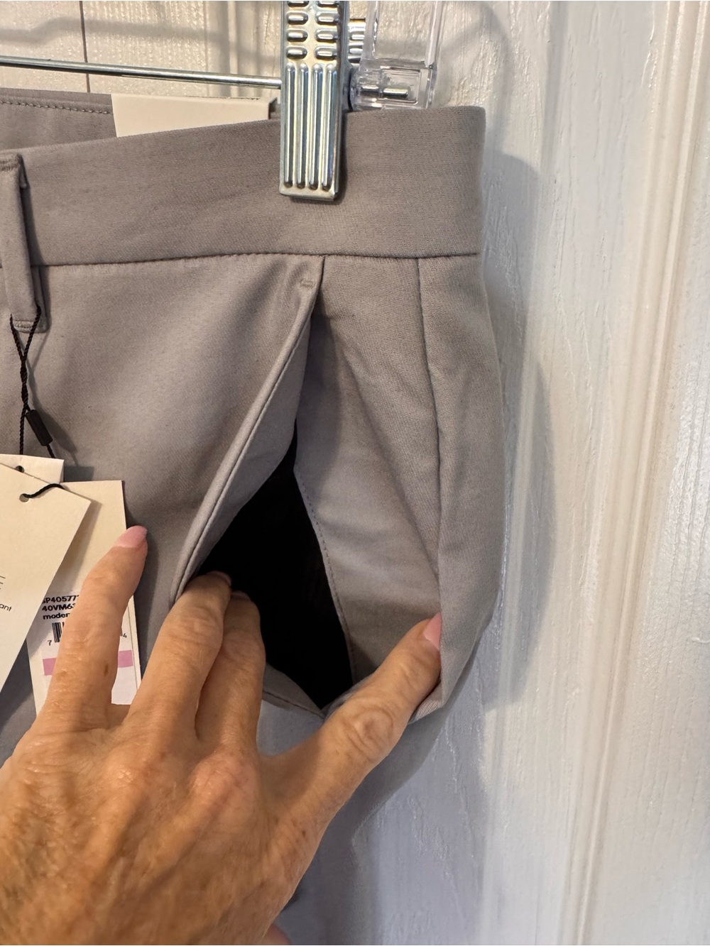 Calvin Klein Men's Gray Dress Pants Classic Flat Front Modern Chino Size 32/30 - Picture 6 of 15